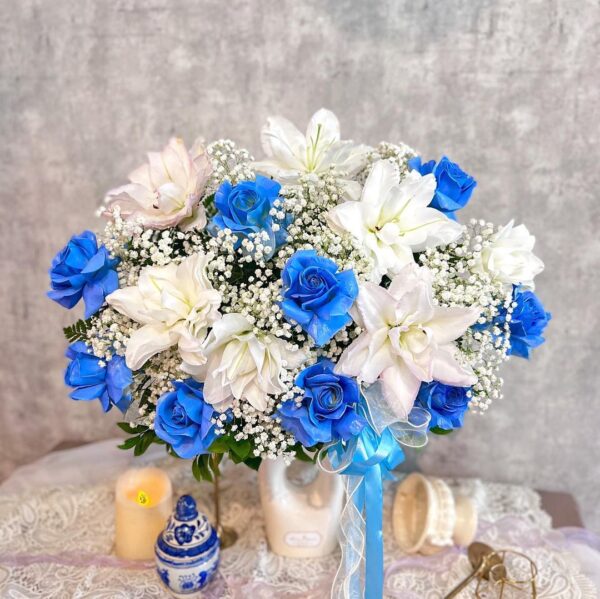 My Blue Rose Vase